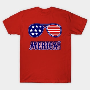 4th Of July Merica Sunglasses T-Shirt